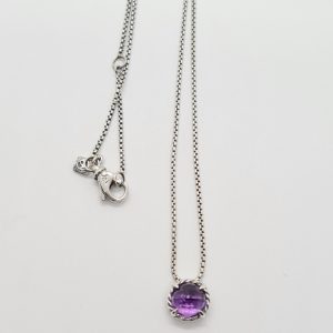 David Yurman Chatelaine Pendant Necklace With Amethyst